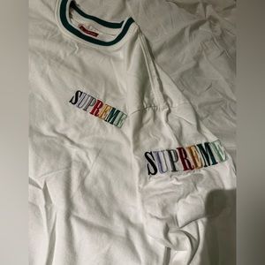 Supreme Multi Color Logo Long Sleeve Mens shirt Size L